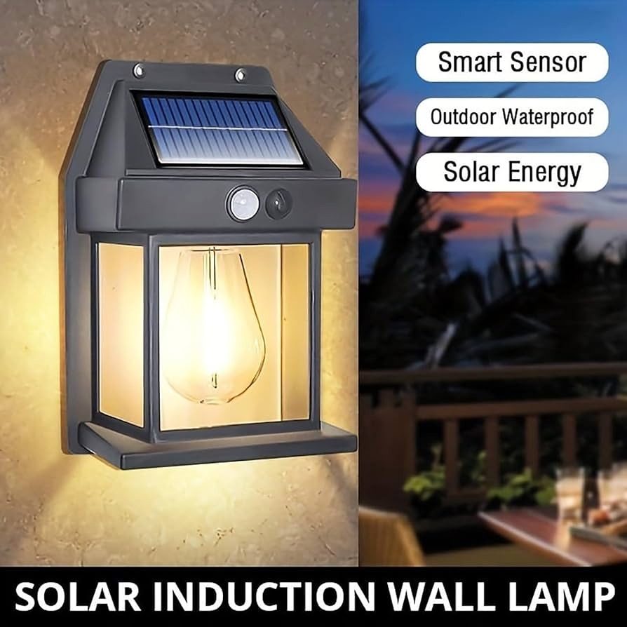 Solar Wall Lamp – Energy-Saving Outdoor Light with Waterproof Design for Home and Garde