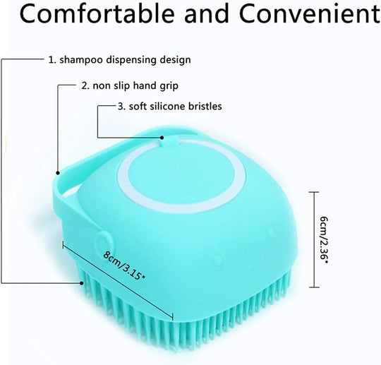 Silicone Bath Body Brush | Exfoliating Scrub with Soap Dispenser