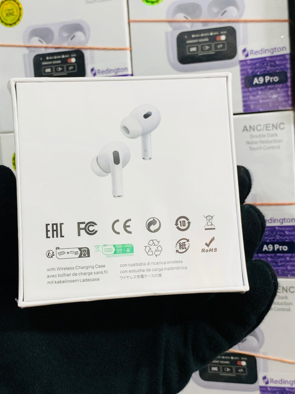 AirPods A9 Pro – ANC & ENC Noise Reduction, Touch Control, Boosted Bass, Wireless Earbuds for Android & iOS